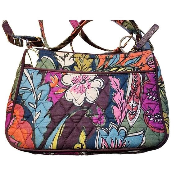 Vera Bradley Jazzy Blooms Crossbody Handbag Very Clean! - Picture 3 of 5